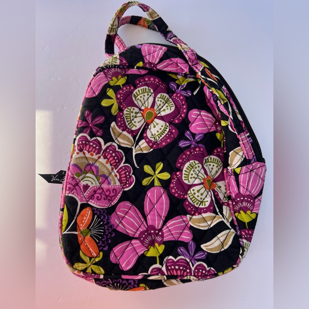 Vera Bradley-  Lunch Bag Purple/Black Medium Floral